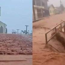 Chuva provoca enxurrada em cidade do interior de Minas - Redes sociais/Reprodução