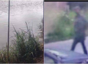 Homem foi flagrado pela PMMG pr&oacute;ximo ao local onde a mulher foi atacada, e com ele foram encontradas roupas sujas de sangue -  (crédito: TV Alterosa / Reprodu&ccedil;&atilde;o)