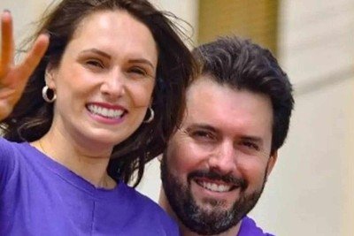 Deputada Lud Falcão (Podemos-MG) e o marido, Luiz Falcão, prefeito de Patos de Minas (MG) -  (crédito: Redes sociais/Reprodução)