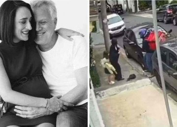Mulher de Pedro Bial contou que estava com a filha quando foi abordada por motociclista armado -  (crédito: Redes sociais)