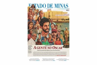 A capa do Estado de Minas de 23 de janeiro de 2026, que destaca as quatro indicações ao Oscar do filme 'O Agente Secreto' -  (crédito: Estado de Minas)
