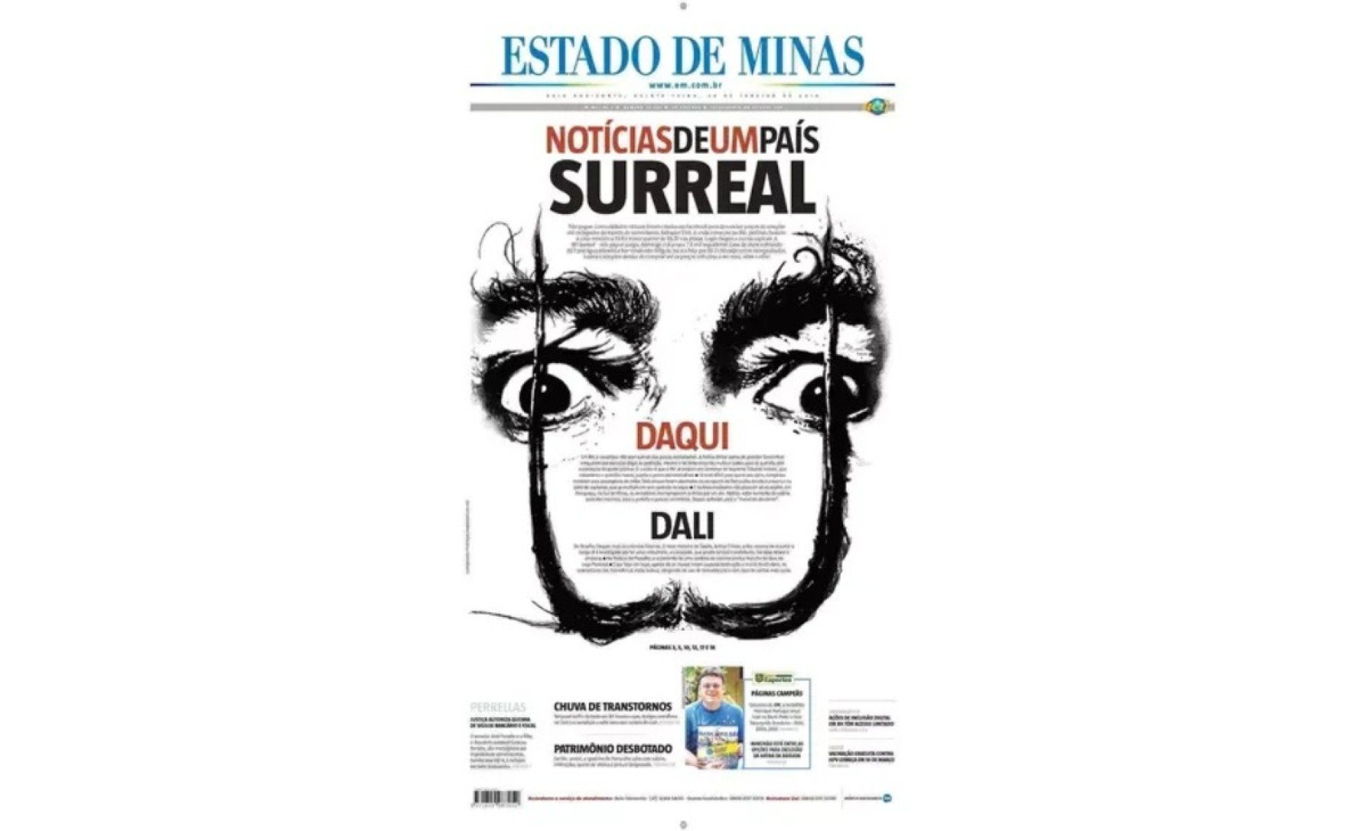 Capa do jornal Estado de Minas-Estado de Minas