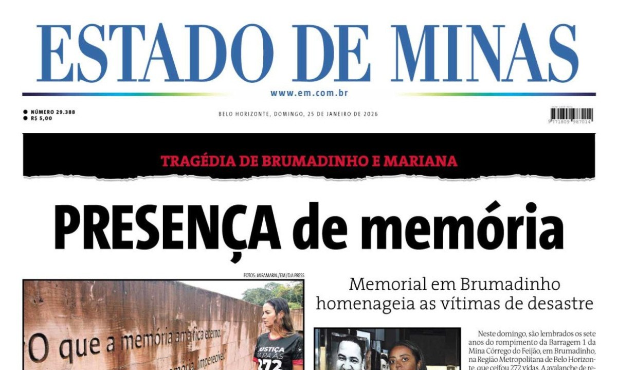 Estado de Minas - (crédito: capa do Estado de Minas)