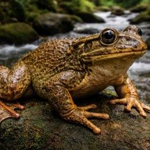 Rã-golias: conheça o maior anfíbio vivo do planeta e por que ele está ameaçado - Imagem gerada por i.a