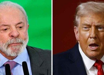 Lula e Trump estreitam relações em saia-justa para o brasileiro
 -  (crédito: Yoan Valat/AFP))
