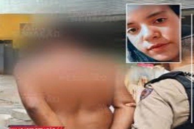 Momento da prisão do homem que matou Branda Luíza, em Governador Valadares -  (crédito: Facebook)