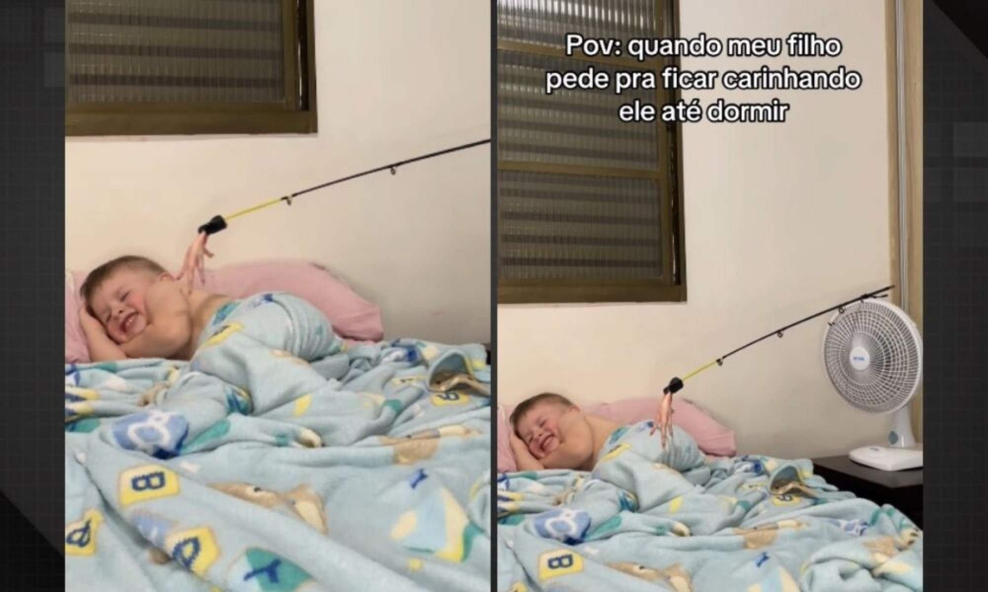 Vídeo: veja a solução de um pai para manter cafuné até criança dormir - Tupi