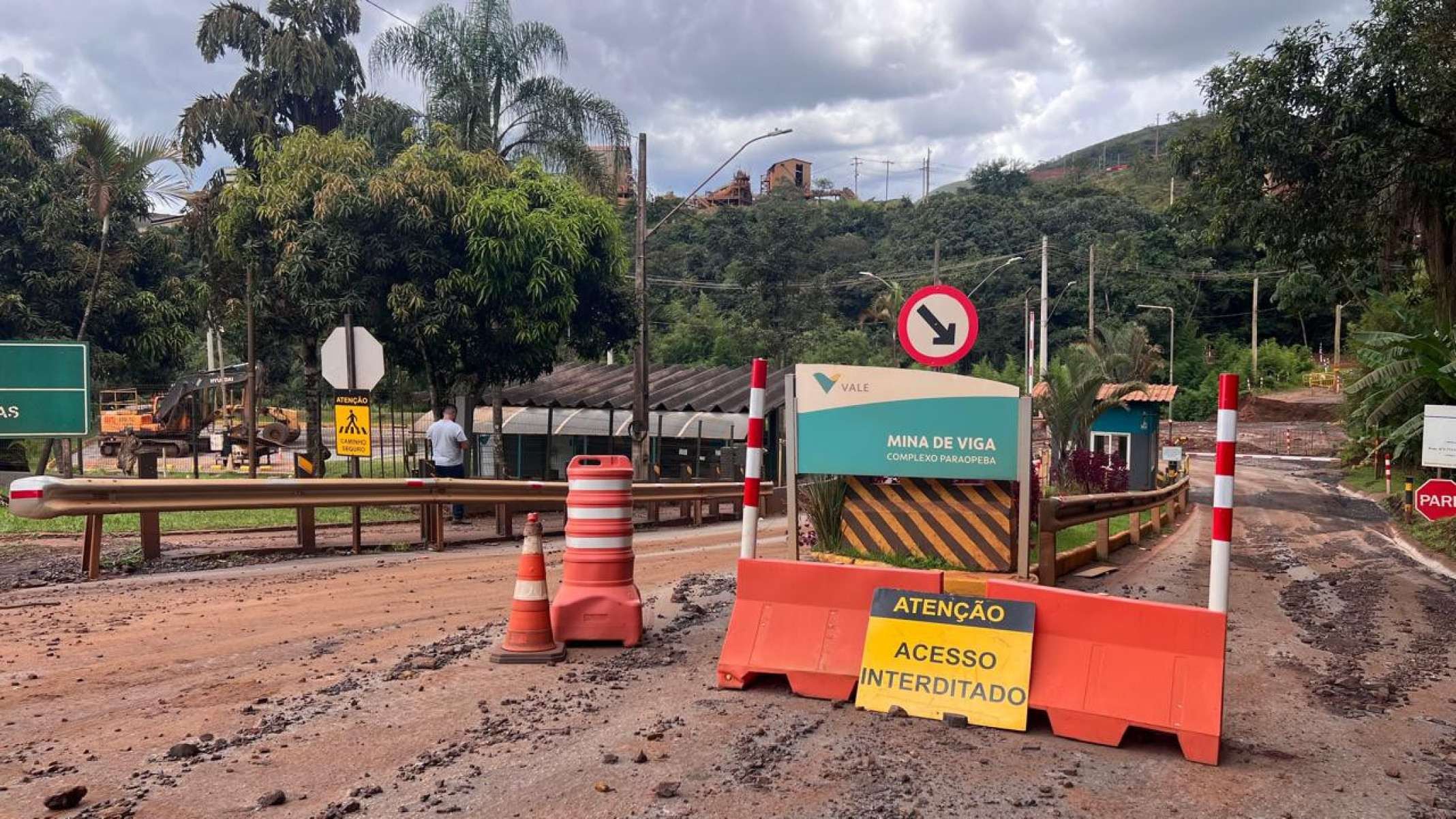 Entrada da mina Viga, em Congonhas, Regi&atilde;o Central de Minas 