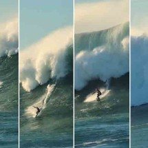 Em Nazaré, brasileiro Will Santana surfa onda colossal durante tempestade -  Reprodução do instagram @willyamsantana