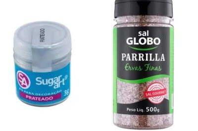 Sal foi reprovado em teste de iodo; pó contém materiais plásticos -  (crédito:  Reprodução Ecommerce/Internet)