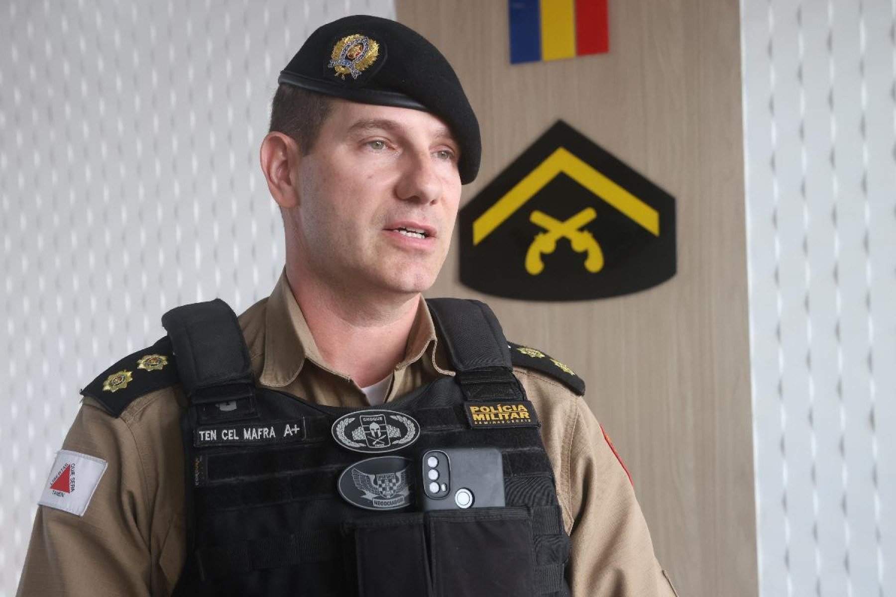 Tenente Coronel Leandro Mafra-Marcos Vieira /EM/DA. Press