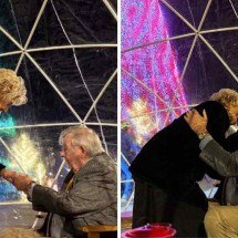 Vizinhos há mais de 40 anos, idosos se apaixonam e ficam noivos - Redes sociais