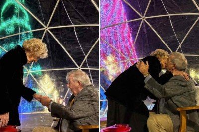 Casal foi vizinho há mais de quatro décadas, mas só se aproximaram depois da morte dos antigos companheiros -  (crédito: Redes sociais)