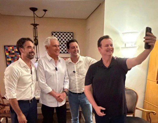 Presidenci&aacute;veis: Kassab com Leite, Caiado e Ratinho -  (crédito: Reprodu&ccedil;&atilde;o/Redes sociais)