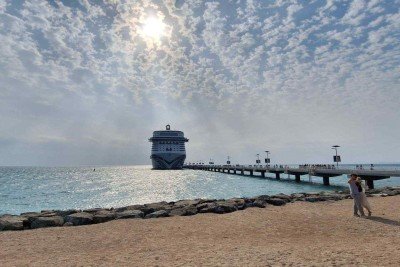 O cruzeiro MSC Euribia parte de Dubai, passa pelo Catar e Bahrein at&eacute; retornar de onde saiu. -  (crédito: Lucas Lanna Resende/EM/D.A Press)