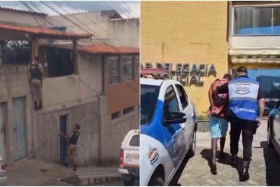 Com apoio da Polícia Militar do Rio de Janeiro, ele foi localizado e capturado em Rio das Ostras -  (crédito: PMMG)