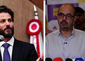 o secretário marcelo Aro deve disputar vaga no Senado e o vice-governador Mateus Simões, o executivo estadual -  (crédito: CLÁUDIO RABELO/CMBH / EDÉSIO FERREIRA/EM/D.A.PRESS)