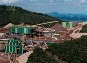 Complexo de Germano, em Mariana, deve retomar produção total em 2028 -  (crédito: Samarco/Divulgação)