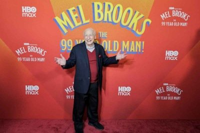 Mel Brooks no lançamento do 
documentário em sua homenagem,
em Los Angeles, no último dia 21
 -  (crédito: Rodin Eckenroth/Getty Images/AFP)