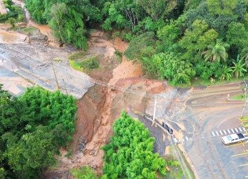 Aérea do complexo minerário de Viga, onde houve um dos transbordamentos em 25 de janeiro -  (crédito: Reprodução/Prefeitura de Congonhas)