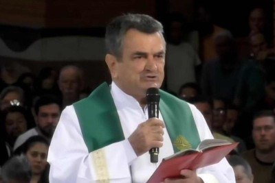 Ferdinando Marcílio, padre do Santuário Nacional de Aparecida -  (crédito: Reprodução/A12)