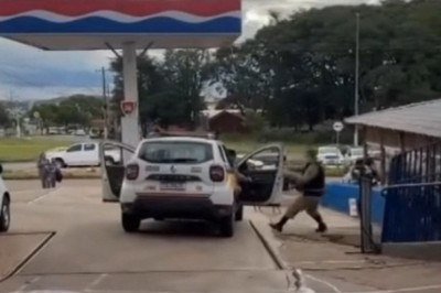 Parte da corrência foi registrada em vídeo na última sexta-feira (30/1).  -  (crédito: Redes sociais/Reprodução)