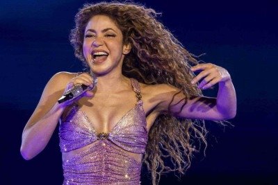 A cantora colombiana Shakira em show no estádio do Morumbis, em São Paulo  -  (crédito: Adriano Vizoni/Folhapress)