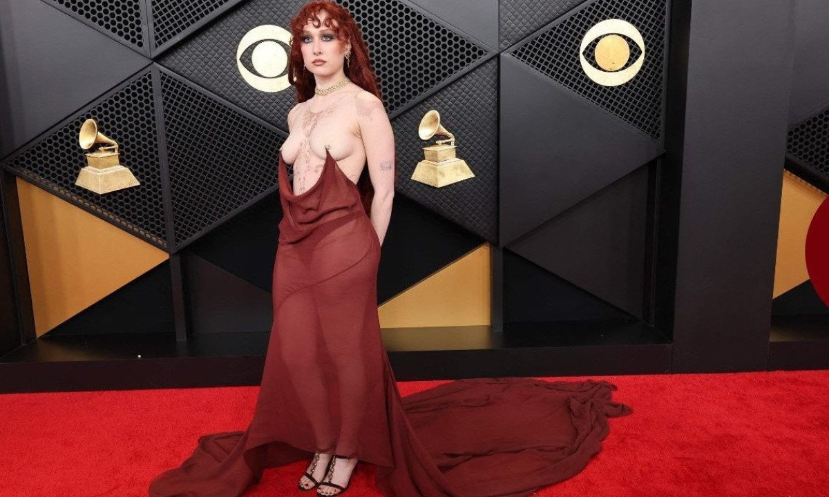 Grammy 2026: Chappell Roan rouba a cena com vestido e peitos de fora - Amy Sussman / GETTY IMAGES NORTH AMERICA / Getty Images via AFP