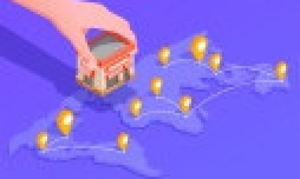  Franchise isometric composition with location and finance symbols vector illustration
     -  (crédito: DINO)