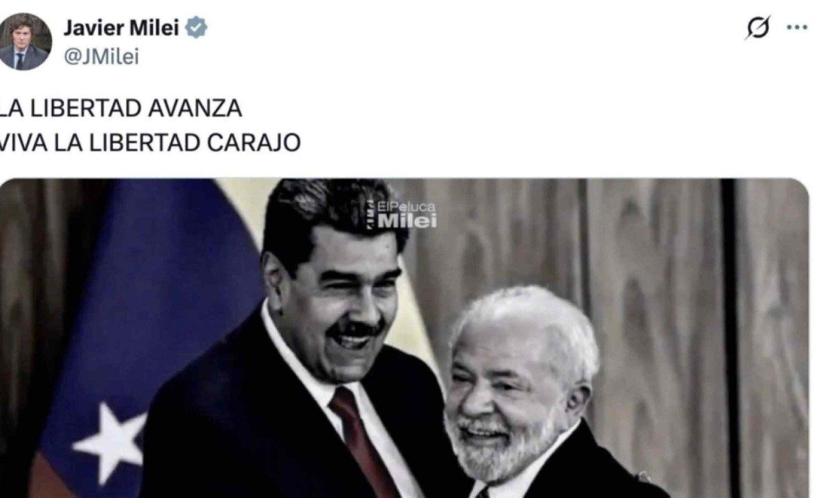 Milei associa Lula a Maduro para festejar invasão americana -  (crédito: Platobr Internacional)