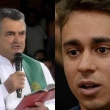 Nikolas reage à crítica de padre: "Falso profeta" - Reprodução/A12 e Túlio Santos/EM/D.A.Press