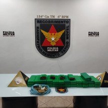 PM apreende 25 kg de maconha escondidos em lençol - PMMG/Reprodução