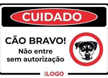 Placas como 'Cuidado, c&atilde;o bravo' atuam como dissuas&atilde;o psicol&oacute;gica, conforme discutido no artigo sobre seguran&ccedil;a residencial. -  (crédito: FreePik)