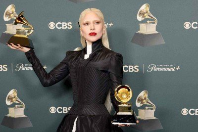 Lady Gaga venceu cinco Grammys -  (crédito: Amy Sussman / GETTY IMAGES NORTH AMERICA / Getty Images via AF)