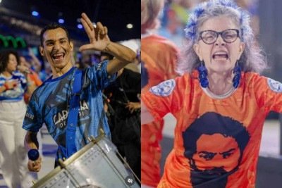 Escola de samba 'Acadêmicos do Niteroi' traz elemebtos de homenagem ao presidente Lula -  (crédito: Ewerton Pereira/S1 Fotografia e Comunicação)