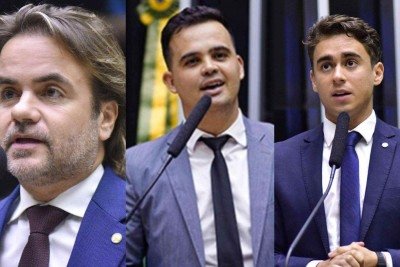 Eros Biondini (PL), Junio Amaral (PL) e Nikolas Ferreira (PL) votaram contra a medida -  (crédito: Zeca Ribeiro/Câmara dos Deputados)