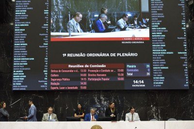 Plenário da Assembleia Legislativa de Minas Gerais, onde foi lido o prazo para inscrições de candidatos às vagas no Tribunal de Contas do Estado -  (crédito: Marcelo Sant'Anna/ALMG)