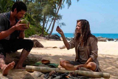 Queda de avião muda o jogo entre o herdeiro assediador Preston (Dylan O'Brien) e a injustiçada Linda (Rachel McAdams) em 'Socorro!', com direito a enredo delirante e final surpreendente -  (crédito: Disney Pictures/Divulgação)