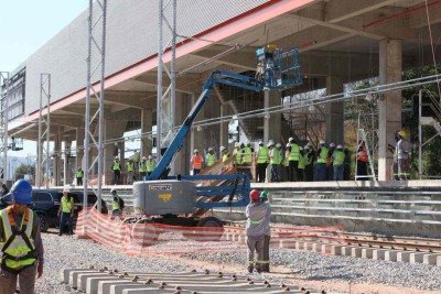 Estação Novo Eldorado do Metrô da Grande BH, localizada em Contagem (MG), será inaugurada após obras serem concluídas -  (crédito: Edésio Ferreira/EM/DA Press)