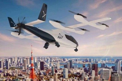 Aeronaves elétricas fazem decolagem e pouso vertical; companhia japonesa adquiriu duas de uma empresa da Embraer -  (crédito: Eve Air Mobility/Divulgação)