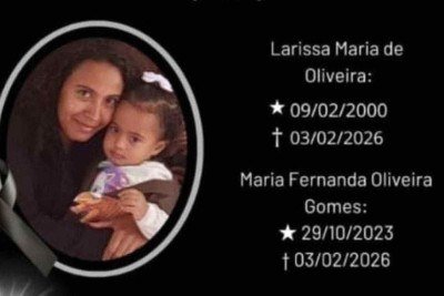 Mãe e filha foram encontradas pela Policia Militar (PMMG) abraçadas sem vida nos fundos do quintal da casa onde a família morava na tarde dessa terça (3/2) -  (crédito: Reprodução/ Redes sociais)