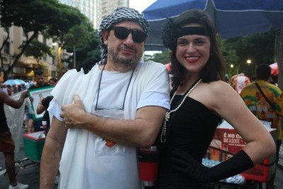 Bloco arrastou foli&otilde;es pela Avenida Afonso Pena, no Centro de BH  -  (crédito: Marcos Vieira/EM/D.A Press)