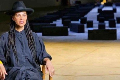 Grada Kilomba acrescenta "Ato III" &agrave; exposi&ccedil;&atilde;o "O barco",  exibindo a videoinstala&ccedil;&atilde;o "Opera to a Black Venus"  -  (crédito: Instagram/reprodu&ccedil;&atilde;o)