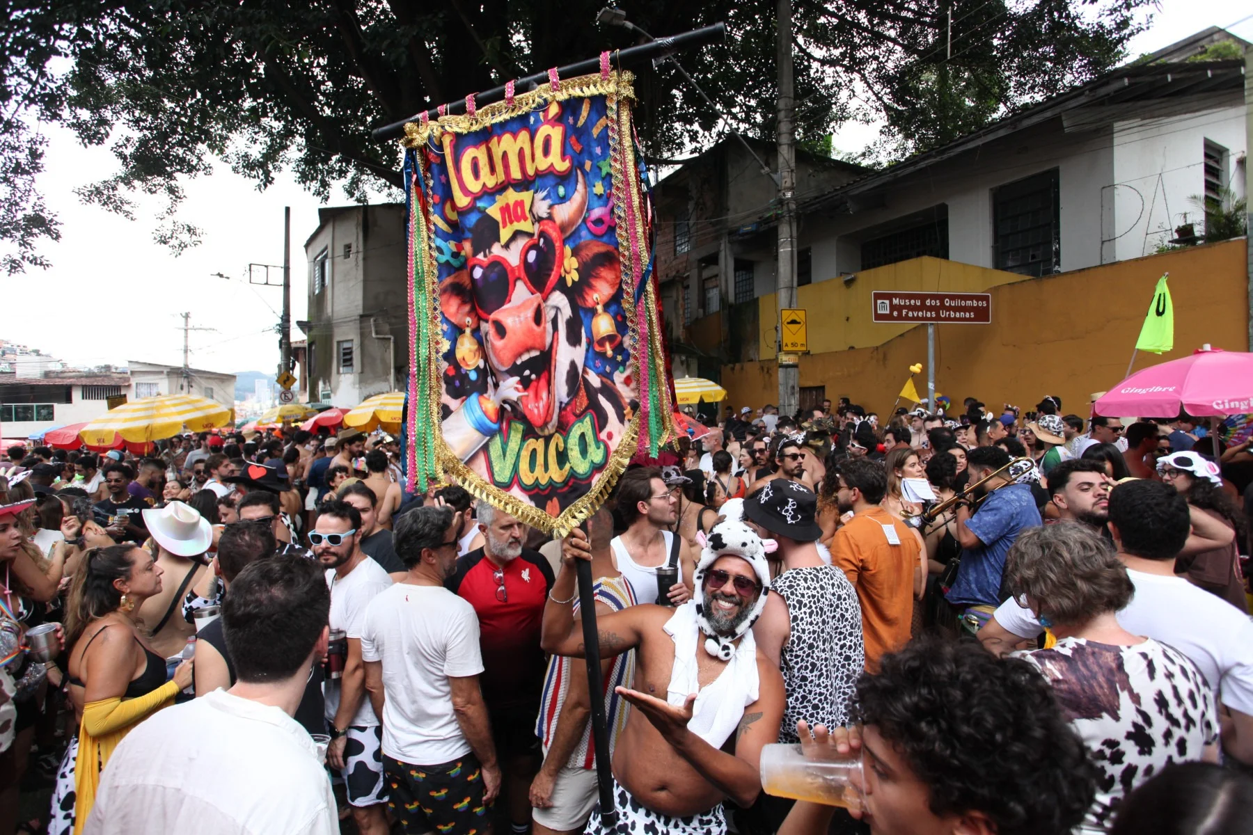 Bloco Mama na Vaca nas ruas do Bairro Santo Ant&ocirc;nio, em BH
      -Ed&eacute;sio Ferreira/EM/D.A Press