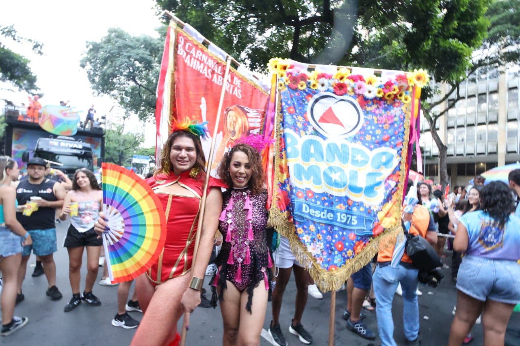 Banda Mole reuniu foli&otilde;es neste s&aacute;bado de pr&eacute;-carnaval-Marcos Vieira/EM/D.A Press