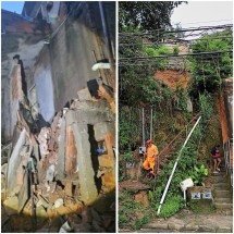 Chuva provoca desabamentos e deixa famílias desabrigadas em Juiz de Fora - Reprodução/CBMMG