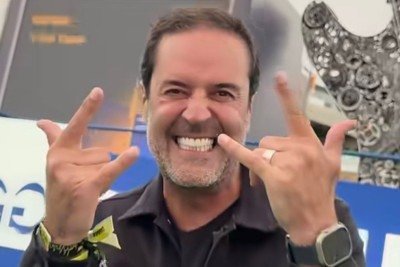 Henrique Maderite transmitindo a alegria e energia que o popularizaram nas redes sociais. -  (crédito: Reprodu&ccedil;&atilde;o/ Redes sociais @henriquemaderite)