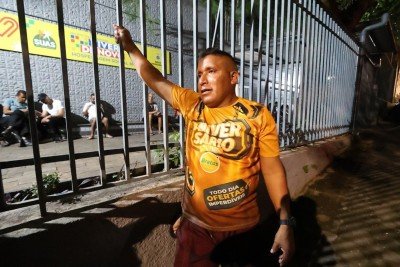Amariomata &eacute; o l&iacute;der do grupo, que recebeu hospedagem social no Bairro Lagoinha, na Regi&atilde;o Noroeste de BH: a reportagem foi impedida de entrar no local
       -  (crédito: Marcos Vieira/EM/D.A.Press)