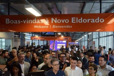 A inaugura&ccedil;&atilde;o da nova esta&ccedil;&atilde;o foi feita nesta segunda-feira (9/2) -  (crédito: T&uacute;lio Santos/EM/D.A.Press)
