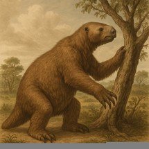 Famosas pela lentidão, preguiças eram velozes e gigantescas na pré-história - imagem gerada por i.a
